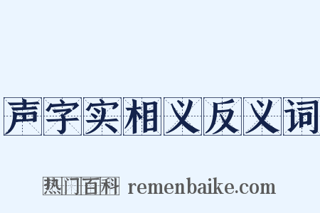 声字实相义反义词是什么意思的图片